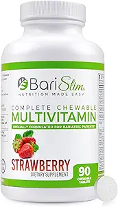 BariSlim Kauwbare Bariatrische Multivitamine - 45mg IJzer - Op maat gemaakt voor post Bariatrische Chirurgie, Inclusief Gastric Bypass & Gastric Sleeve - Ondersteuning van uw herstel reis