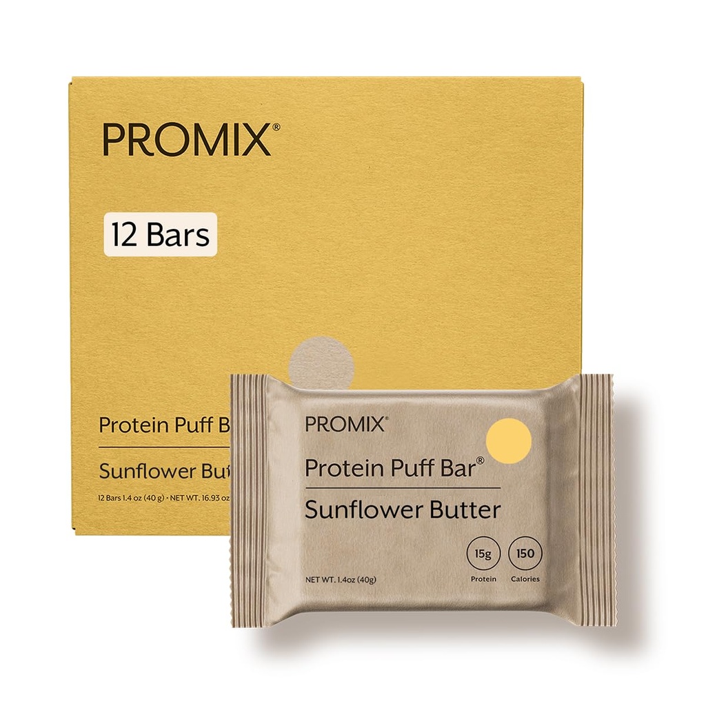 Promix Nutrition Protein Puff Bars, Sunflower Butter - 12 Bars
