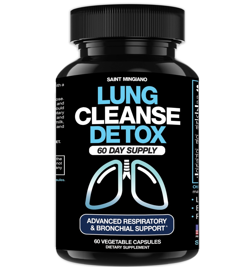 Lung Cleanse Detox, 60 dagen reiniging - Ondersteunt Long Health binnen Bronchial & Respiratory Systems - Stop & Stop met roken Aids - Herbal Detox for Longs
