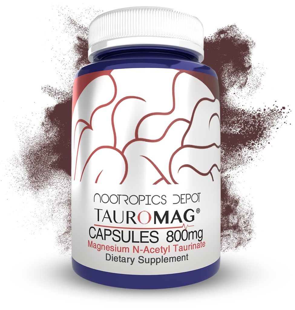 Nootropics Depot Tauromag Capsules 800mg Magnesium N-Acetyl Taurenate 30 Tellen