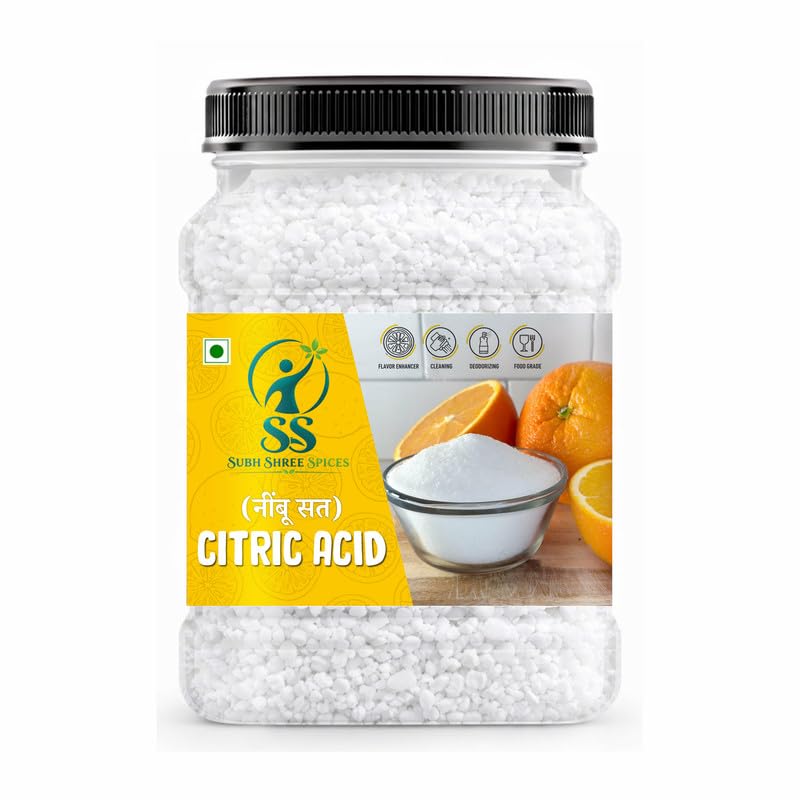 S S SUBH Pure Citric Acid Crystals 100g | Nimbu Sat (Food Grade) | Multi-Purpose Use for Cooking, Cleaning & DIY Skincare | Natural Lemon Substitute