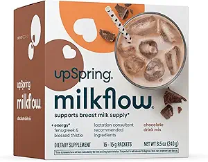 UpSpring Milkflow Electrolyte Berry & Chocolate Borstvoeding Supplement Drink Mixes met Fenegriek ter ondersteuning van de melkvoorziening