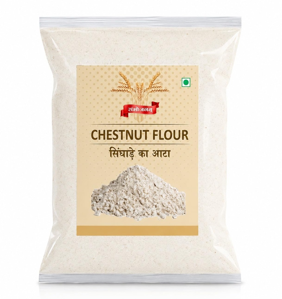 SAMBHOJANAM Singhara Atta 1kg | Water Chestnut Flour (Singhada Atta) | 100% Gluten Free & Natural Diet Singhara Flour for Vrat | Stone grounded Potassium and Iodine Rich
