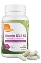 Zahler Vitamine D3 5000 IE K2 - Advanced Vitamine D3 K2 Formula - Botdichtheid & Calcium Absorptie - Kosher Vegetarisch MK7 Vitamine K2 D3 Vitamine Supplement - VIT D3 K2, Vitamine D K2 (60 capsules)