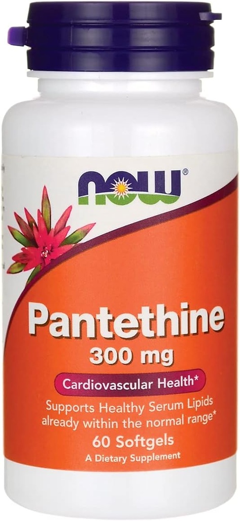 Nu Foods Pantetine 300mg 60 Sgels by Now Foods, 1.0 Tellen