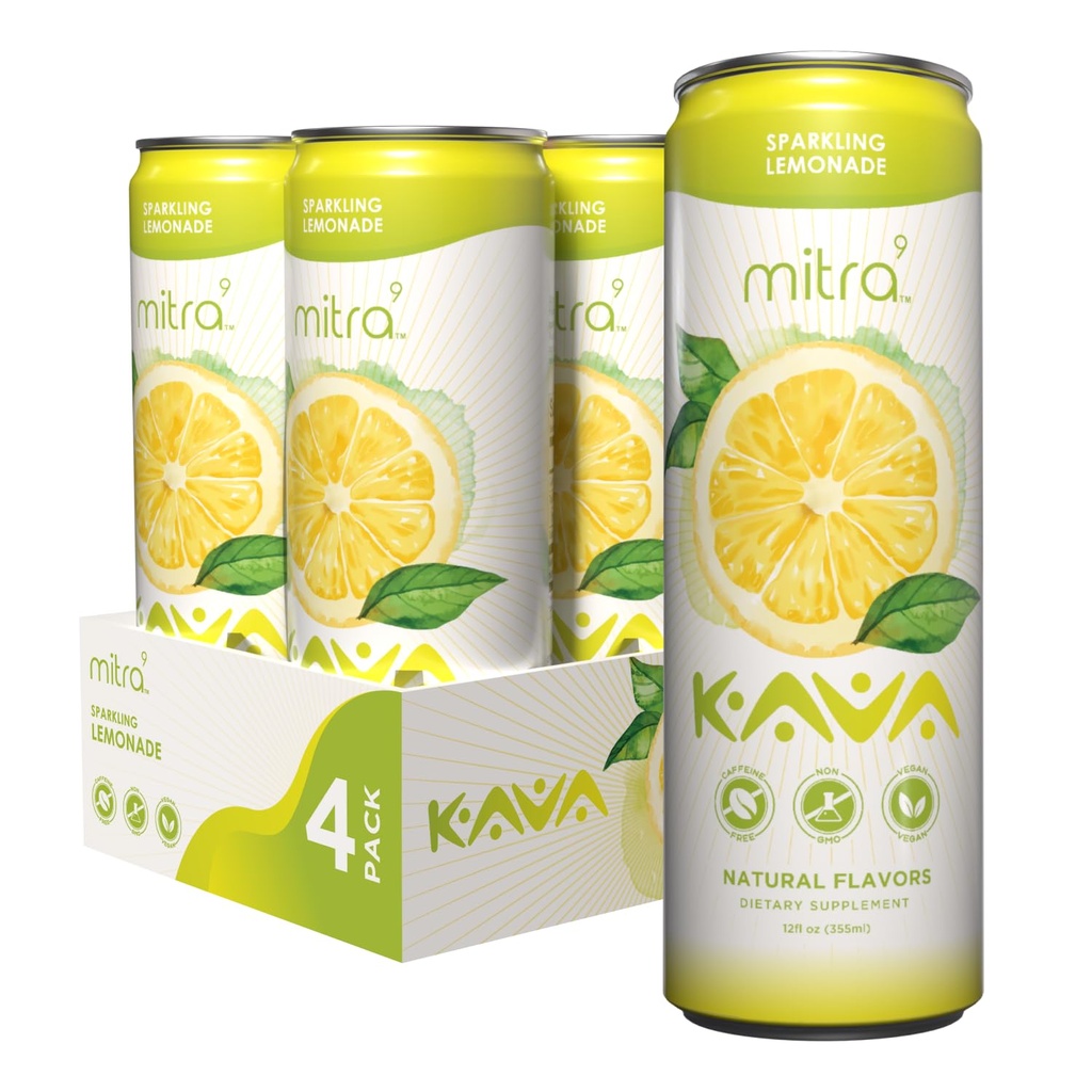 MITRA9 Botanische Dranken - Limonade Sparkling Kava Drink met Kava Wortel Extract - Mood Enhancer - Plant Based - Bevordert natuurlijke rust en helderheid (12 Fl. Oz) (4)