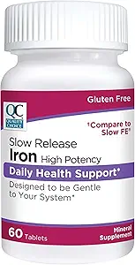 Quality Choice Iron High Potency Slow Release Tablets, 45mg, 60 Tabets Elk (verpakking van 8)