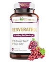 Resveratrol 1450mg Extra sterkte formule om betere huid en immuniteit te bevorderen met groene thee Extract, graapzaad Extract, rode wijn Extract en andere 90 dagen levering