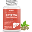 LiverTox - Advanced Liver Detox & Cleanse Formula - Herbal Liver Support with Milk Thistle, Turmeric, Artichoke, Dandelion, Beet & Zink Helpt leverfunctie & Digestie 60 Vegan Capsules
