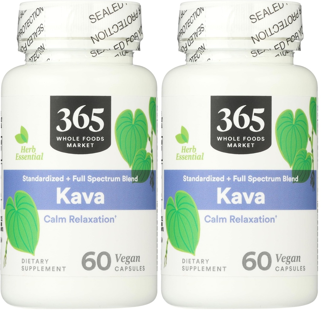 365 Door Whole Foods Market, Kava, 60 Count (Pack of 2)