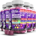 Menopauze supplement voor vrouwen Gummies met zwarte cohosh, Wild Yam Magnesium, Rode klaver voor Menopauze Relief Hormone Balance Night Sweats Mood Plus Bergamot, Vitamine D3, Vitamine B12, Vitamine B6 Clean