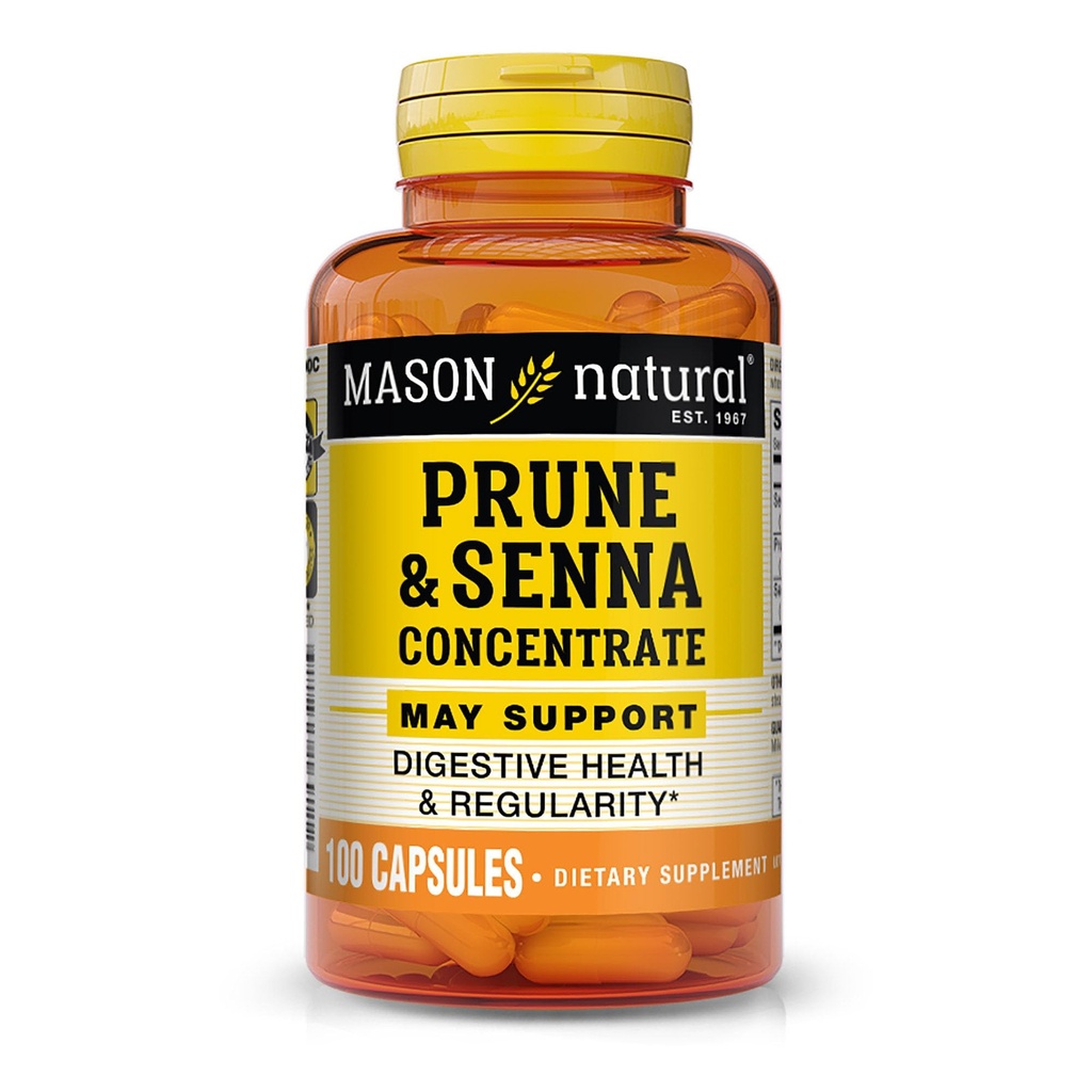 MASON NATUURLIJKE Pruim Senna Concentraat, natuurlijk plantaardige Laxative voor Regularity en ondersteunt Bowel & Digestieve functies, 100 capsules