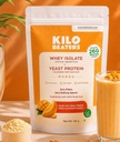 KiloBeaters Whey Protein Isolate Powder with Yeast Protein Pack of 4 x 50g | Real Alphonso Mango | 26g Protein Per Scoop | High Protein Supplement for Muscle Recovery & Lean Muscle Support | Gut-Friendly | Zero Fillers | Monk Fruit Sweetened