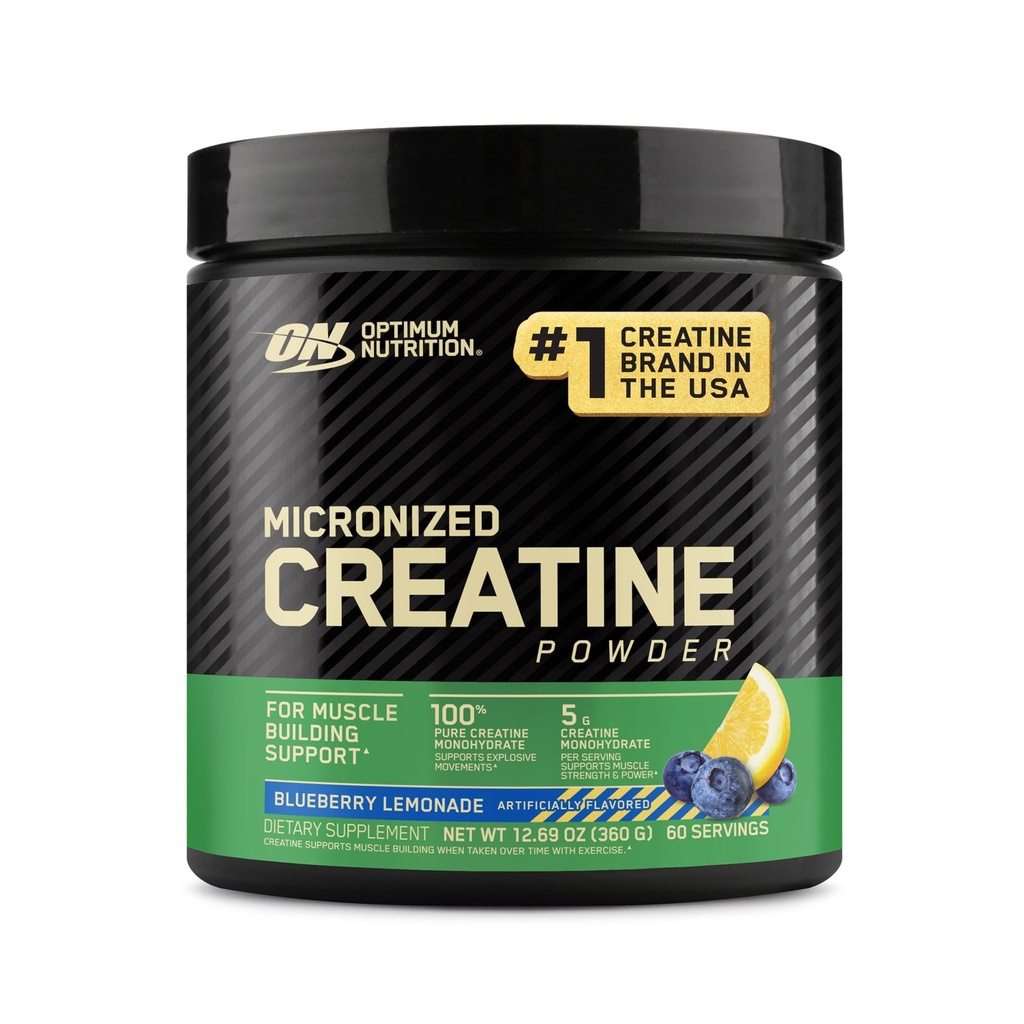 Optimale Voeding Micronized Creatine Monohydraat Poeder, Blueberry Limonade Create, 60 Servings, 360 Gram (Verpakking mei Vary)
