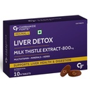 Carbamide Forte Liver Support Supplement with Milk Thistle Extract 800mg (30:1), Multivitamins & Amino Acid | Liver Detox Supplement 10 Veg Tablets, 20 Grams