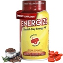 Energize Extra sterkte Cafeïne pillen, snelle acting Lang aanhoudende energie pil met verlengde tijd release Cafeïne, verbeterde helderheid & energie ondersteuning voor mannen & vrouwen, Geen Jitters, Geen Crash (60 tabletten)