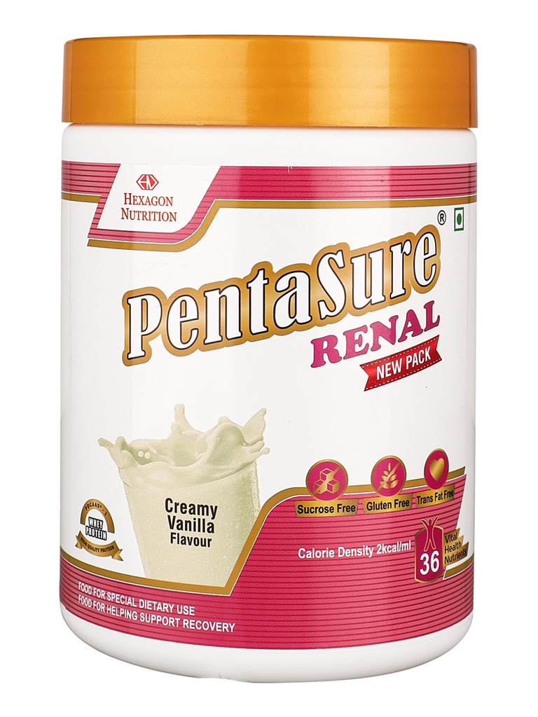 PentaSure Renal Pre-Dialysis Care Nutritional Powder | Creamy Vanilla Flavor - 400g | High Calorie & Adequate Protein Supplement Drink | 13g Protein per 100g | Supports Renal Health, Energy & Recovery