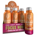 BrainJuice Active Focus & Energy Drink Shots, ondersteunt endurance, Recovery & Clarity, Non-GMO, Glutenvrij, Nootropics, Alpha GPC, B Vitaminen & Organic Green Tea, Granaatappel Acai, 2.5 fl oz, 12 Pack
