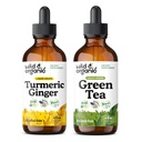 Wild & Organic Turmeric Gember Tinctuur 4 fl oz & Green Tea Tinctuur 4 fl oz