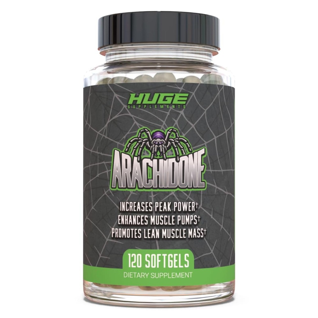 Enorme supplementen Arachidon, Arachidonzuur supplement, bevordert Lean Mass & Verhoogde sterkte, Hoogste gedoseerd met 1000mg per portie, 120 Softgels