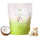 TRU Supplementen Plant Based Protein Powder, BCAA, EAA, 20g Vegan Bruin Rijst & Pea Proteïne, 100 Calorieën, 27 Vitaminen, Geen Kunstmatige Smaken 25 Servers (Coconut Macaron)