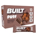 Built Bar, Puff Protein Bars, Brownie Batter Puff, 17g Protein Snacks, On-The-Go Bars, Slechts 140 Calorieën, 6g Suiker, Collageen, Glutenvrij, 12 Tellen