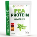 Pure Nutrition Pea Protein Isolate Powder | Plant Based Protein Powder with Pure Pea Protein Isolate | Vegan Protein Powder for Muscle Recovery & Strength Support | High Protein Dairy Free & Gluten Free Pea Plant Protein for Men & Women - 1kg Unflavoured