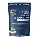 Foodstrong Next-Gen Whey Protein Isolate + Concentrate, 100% Hormone Free Grass-Fed Whey, 26G Protein, Coffee, With Turmeric, Probiotics & Natural Digestive Enzymes For Easy Digestion, 1KG