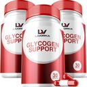 3 Pack - Glycogen Support, Glycogen Control Advanced Formula, Glycogen Capsules, Glycogen Fix met krachtige ingrediënten, 30 capsules per fles voor 90 dagen