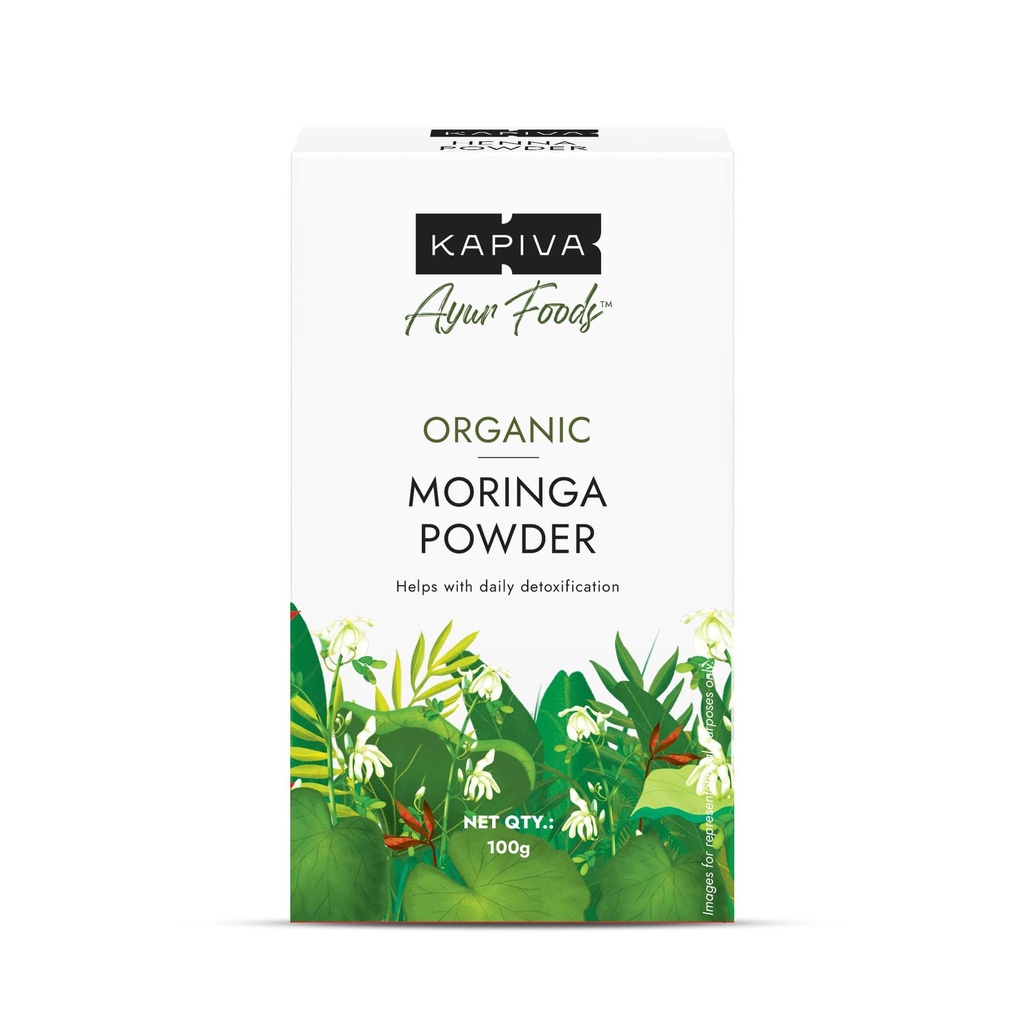 Kapiva Certified Organic Moringa Powder 100g – Pure Moringa Leaf Powder | Rich in Nutrients | Natural Energy Booster & Immunity Support