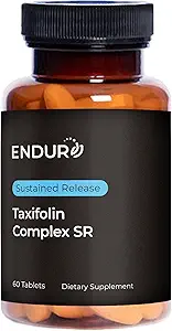 Endur Taxifoline Complex SR, Immune Health Supplement, helpt Antioxidant bescherming te bieden en bevordert gezonde circulatie, Glutenvrij, 60 tabletten