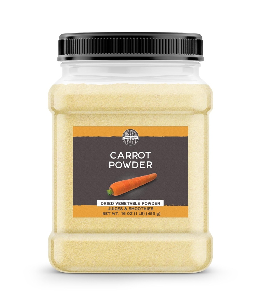 Birch & Meadow Wortel Poeder, 1 lb, Smoothies & Juices, Plantaardige poeder, Beta Caroteen
