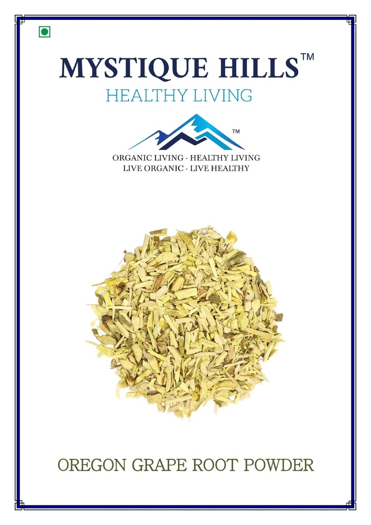 Mystique Oregon Grape Root Powder 50g – Natural Antimicrobial, Anti-Inflammatory & Liver Support – Rich in Berberine – Chemical-Free & Vegan-Friendly – Herbal Supplement