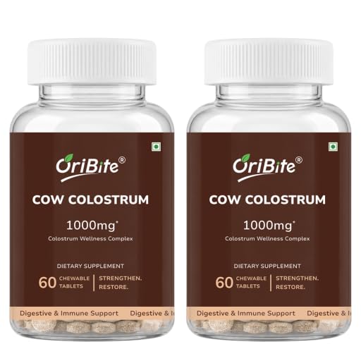 Cow Colostrum Supplement, Natural First Milk Extract, Immune and Gut Health Support (60 Count (Pack of 2))