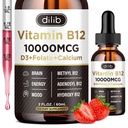 Vitamin B12 Liquid Drops Sublingual 10000 mcg, Triple B-12 Complex Supplement, Methyl & Methylcobalamin Blend for Women & Men, Mood & Energy Booster, Methylated B 12 for Metabolism & Health Support