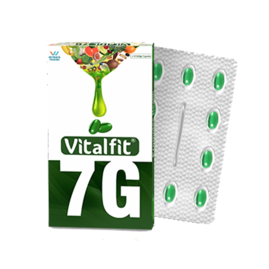 7G Daily Multivitamin & Multimineral Softgel | Ginkgo Biloba, Ginseng, Ginger, Green Tea, Grape Seed, Green Coffee, Garlic Extract | Antioxidant, Anti-Stress, Immunity & Energy Booster