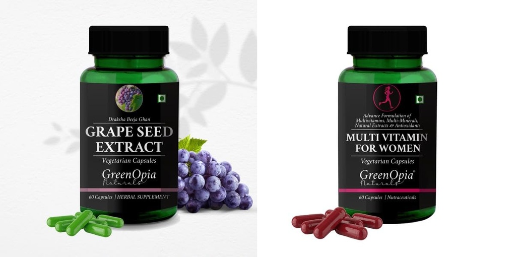 Grape Seed Extract Multivitamins For Women Wellness Daily Vitality |60 CAPSULES