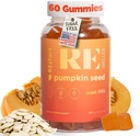 Pompoenzaad olie Gummies Ik suikervrije glutenvrij Niet GGO Biologische Dieetsupplementen I Haargroei, gloeiende huid prostaat gezondheid Urinaire traktatie ondersteuning I 240 Gram I Pack van 60