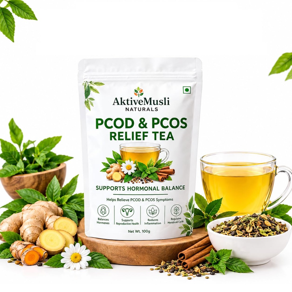 PCOD and PCOS Relief Tea for Regular Periods, Hormonal Balance Green Tea