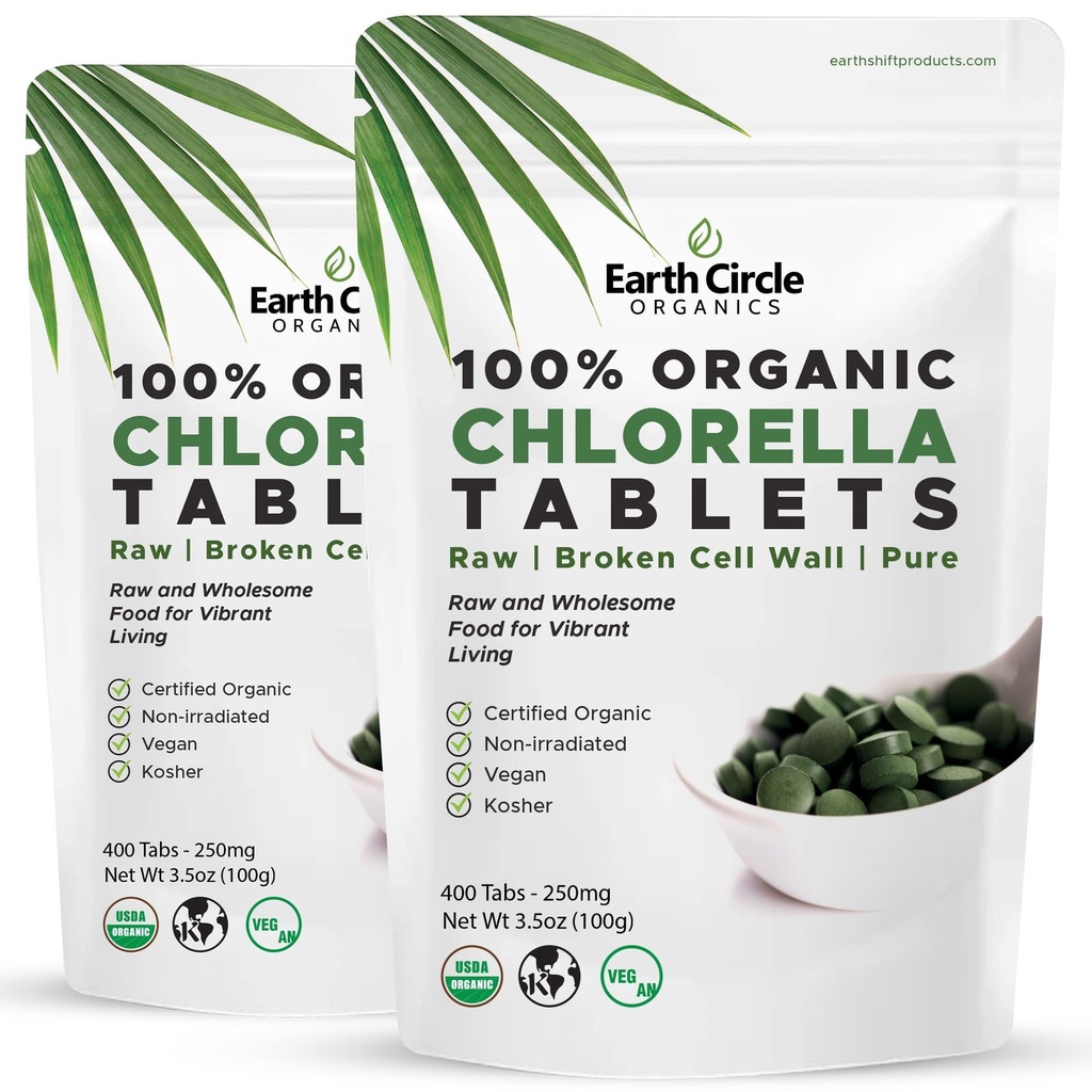 Organische Chlorella Tablets 400 Tellen Hoge Potentie Superfood 