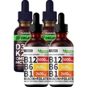 NUSAVA Vitamine B12 Liquid Drops and Unflavored D3 K2 Bundle - Krachtige vloeibare vitamines voor hart, gewrichten, energie, & Immune Support - Non-GMO, Glutenvrije, 2pk Elke