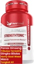 Herbtonics Testosteron Ondersteuningssupplement voor mannen - Koreaanse Panax Ginseng & Tribulus Terrestris - Ondersteunt gezonde energie, sterkte en uithoudingsvermogen - 60 Vegan Capsules