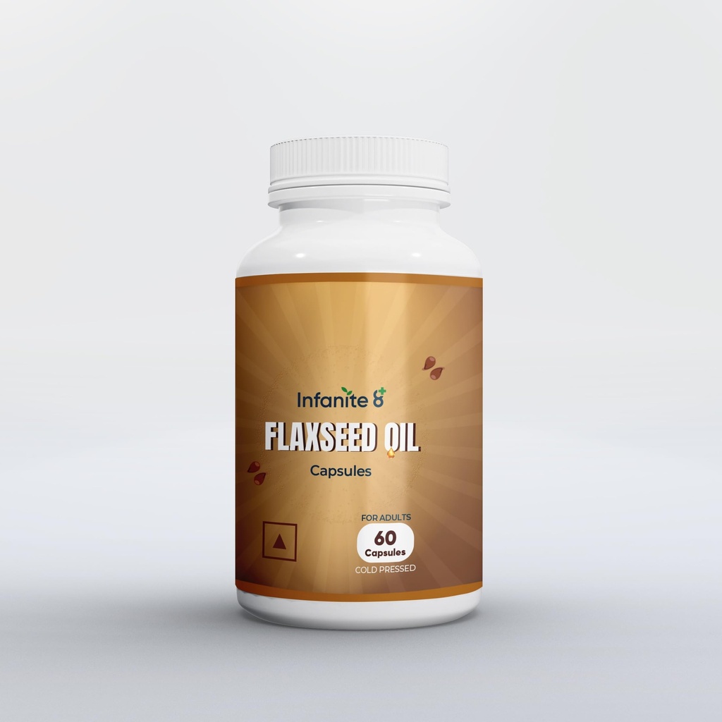 Infanite 8 Flaxseed Oil Omega 3 6 9 Capsules 1000mg for Men & Women | Omega 369 Supplement | Flaxseed Oil Omega 3 | Plant-Based Omega Fatty Acid Softgels – 60 Capsules