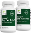 Terry natuurlijk Omega-7 droge oogverlichting - Eye Health Supplement met Buckthorn Seed Oil - Dieetsupplement om droge oogverlichting te helpen - 60 Softgels, 2 Pack