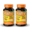 American Health Ester-C 500 mg met Citrus Bioflavonoids - 120 Capsules (verpakking van 2) - 24-uurs Immune Support - Non-GMO, Glutenvrij - 120 Total Servings