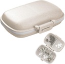 1Pack Travel Pill Organizer, 8 Compartments Portable Pill Case, kleine pil Box voor zaktas Portable Medicine Vitamine Container Beige