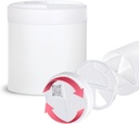 Extra grote Supplement Organisator met 4 Compartiments Gemakkelijk Open Pill Dispenser Maandelijkse Geneeskunde Vitaminen Organisators Opslag Pillenflessen,Wit