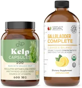 Raw Sea Kelp Powder 100 Capsules & Gallblad Complete 8oz Bundle