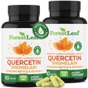 ForestLeaf Quercetine met bromelaïne - 1350mg Blend with Vitamin C & Stinging Nettle, Advanced Quercetin 500mg Supplement, Non-GMO Glutenvrij, Natuurlijke Immune & Respiratory Functie 180 Veggie Capsules