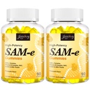SAM-e Gummies met L-tyrosine, vitamine B complex & NAC, CoQ10, High-Potency SAM-e supplement - Ananas smaak, voor Mood, Joint, Cognitive & Lever Detox, Vegan Friendly, 180 Gummies